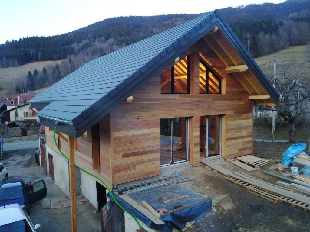Construction à ossature bois — réalisation Charpentier des Cimes