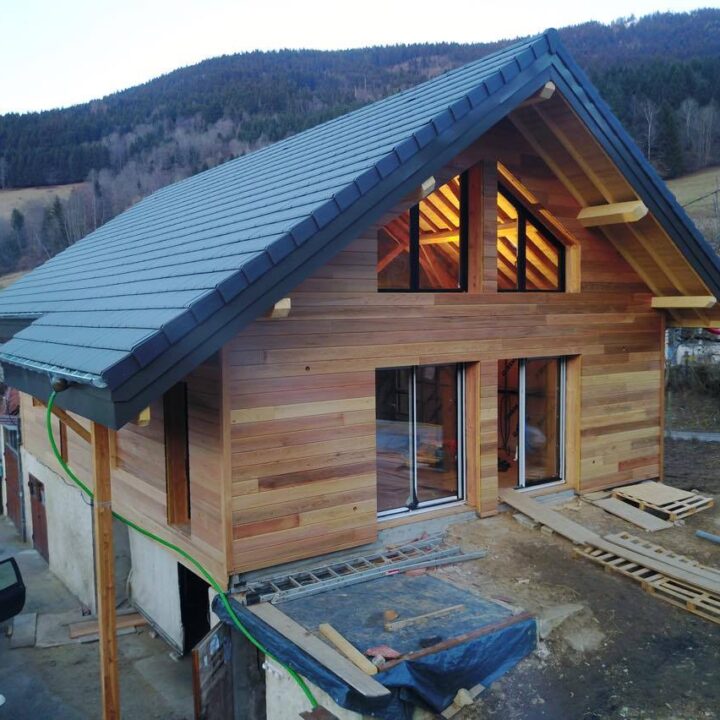 Construction à ossature bois — réalisation Charpentier des Cimes